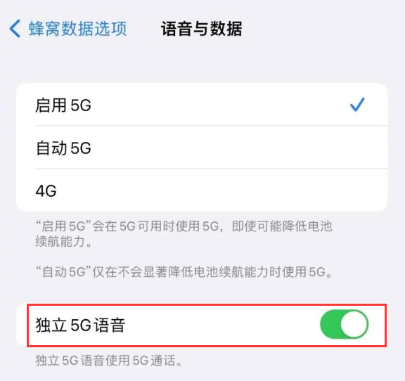 青云谱苹果14维修分享iPhone 14 Pro如何开启VoNR 
